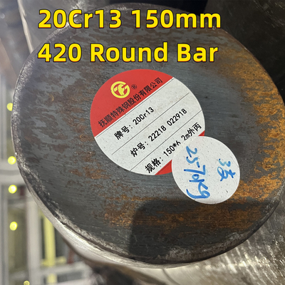 la barre ronde d'acier inoxydable de 20Cr13 OD 170mm a forgé l'axe Rod ASTM A276 420