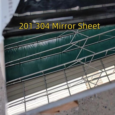 Un côté miroir brillant avec du papier protecteur et l'autre côté mat 304 feuilles d'acier inoxydable 4 pieds x 8 pieds