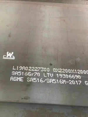 Plat d'acier au carbone de la catégorie 70 d'ASME SA516, plaque d'acier laminée à chaud pour la chaudière
