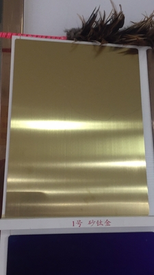 Feuille d'acier inoxydable de couleur de miroir d'or de titane de la feuille 304 d'acier inoxydable du miroir 304 d'or