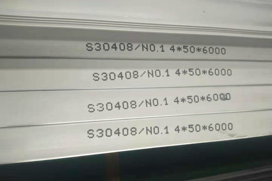 barre plate d'acier inoxydable de 75x10mm S30408 50x10mm
