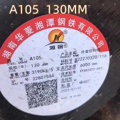 A105 a forgé la chaudière en acier solide de la barre ronde OD 130MM ASME A105