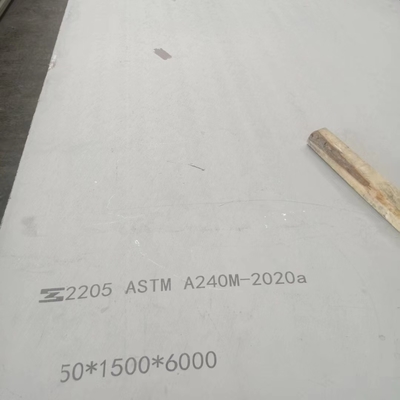 ASTM A240 S32205 S31803 2205 Plaque en acier inoxydable duplex laminée à chaud 20*2000*6000 mm