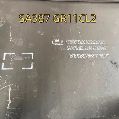 ASTM SA/A387 GR11 CL2 Plaque d'acier allié 6000 x 2000 x 10 mm Plaque d'acier pour récipient sous pression de chaudière