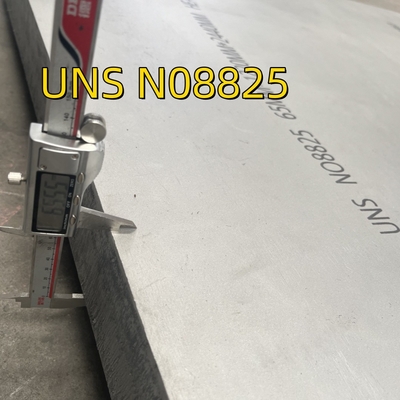 Taille de la plaque: 4×8×10 mm d'épaisseur Grade de matériau Inconel 825 Plaque en acier allié