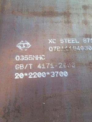 La rouille a préservé la catégorie de plat de S355J2WP 2000*6000mm Corten une norme d'ASTM A558