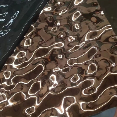 Personnaliser la grande vague de l'eau ondulatoire feuille d'acier inoxydable pour le panneau mural décoration de plafond hôtel