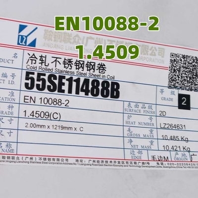 DIN 1.4509 EN10028-1 Tôle d'acier inoxydable AISI 441 1.0*1220*2440MM Avec certificat 3.1