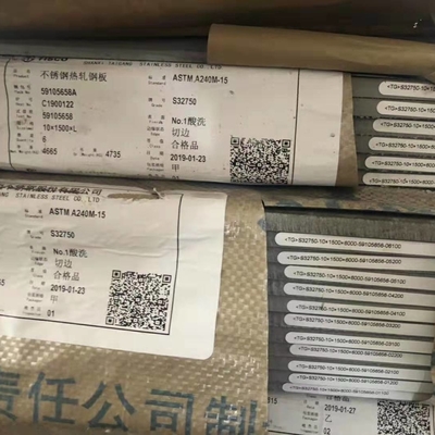 Tôle en acier inoxydable Super Duplex laminé à chaud ASTM A240 2507 S32750 8*1500*6000mm