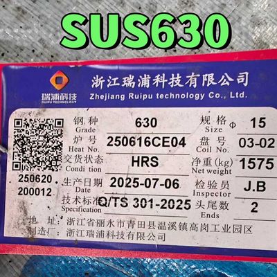 Durcissement EURONORM 1.4542 X5CrNiCuNb 16-4 17-4PH 630 Barre ronde en acier inoxydable 16mm Traitement de mise en solution