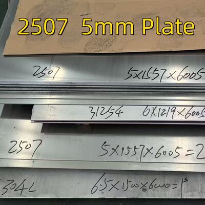S32750 2507 Plaque en acier inoxydable super duplex DIN 1.4410 Plaque plate métallique 5,0*1500*6000 mm