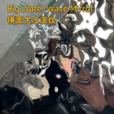 201 304 or 0.5mm extérieurs titaniques noirs de miroir de la feuille 8K de vague d'eau d'acier inoxydable