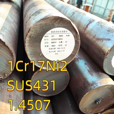 1.4057 SUS431 Barre ronde en acier EN10204 3.1 Dureté certifiée Min 180HB OD 50 mm