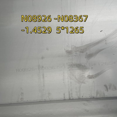 N08926 N08367 DIN1.4529 Plaque en acier inoxydable 5*1265*6000mm NO.1 AL-6XN alliage incolorié 25-6Mo