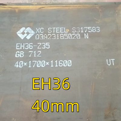 Plaque MS de haute résistance EH36 Taille de la plaque d'acier de transport: 9144 mmL x 2438 mmW x 16 mmT