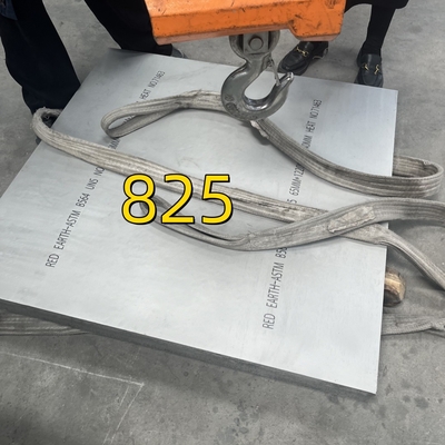 Taille de la plaque: 4×8×10 mm d'épaisseur Grade de matériau Inconel 825 Plaque en acier allié