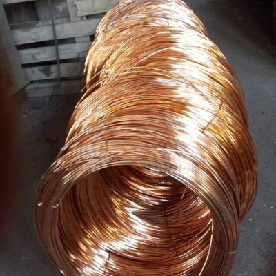 Fil de cuivre rouge barbe Barres de fil de cuivre C1100 Forme ronde Fil unique Forme dure 0,3-3 mm