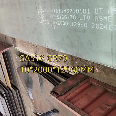 Plaque en acier au carbone ASTM A-516 Gr 70 (largeur de 6 pieds x longueur de 40 pieds) épaisseur 3/8 selon la norme EN10204 3.1 Cert