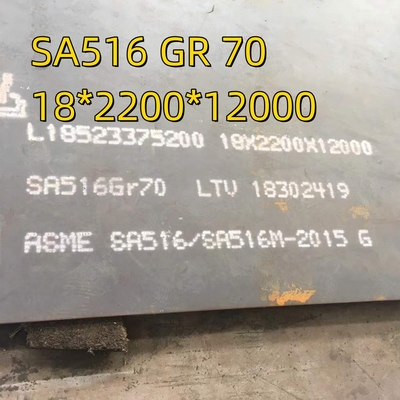 Matériau du récipient sous pression Nace Hic SA516 de qualité 70N Plaque d'acier à bouillir 10*2000*12000mm