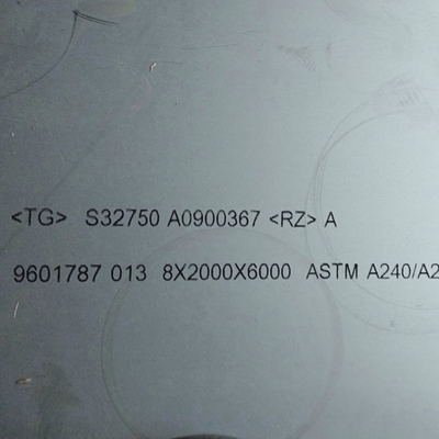 1500*6000mm Longueur S32750 2507 Plaque en acier super duplex DIN1.4410 Plaque en acier inoxydable