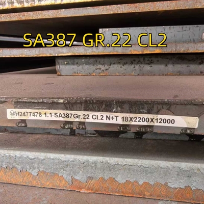 SA387Gr22 CL2 Chaudière N+T et récipient sous pression Plaque d'acier 18*2200*12000MM