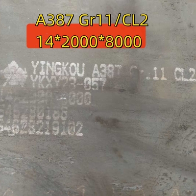 A387 Gr.11 CL2 14*2000*8000MM EN 10028 13CrMoSi5-5 Plaque d'acier pour récipients sous pression