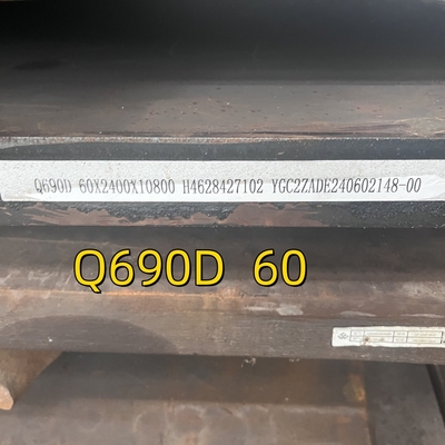 Plaque d'acier en alliage laminé à chaud à haute résistance EN 10025 Q690D Q690E S690Q S690QL 60*2500mm