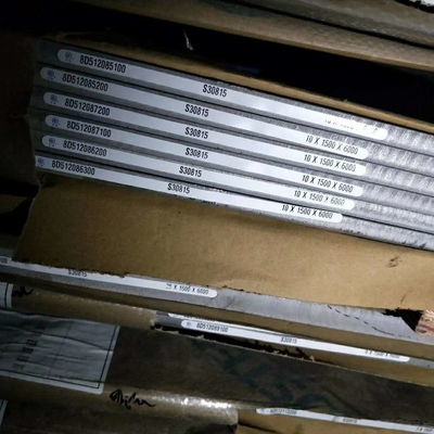 Astm A240 DIN / EN 1.4835 253MA UNS S30815 Plaque en acier inoxydable laminée à chaud 8,0*1500*6000mm