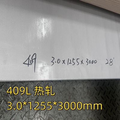 SUH409L/SUS409L 1.4512 Plaque en acier inoxydable 3.0*1255*3000MM Surface 1D Pour pièces d'échappement automobile