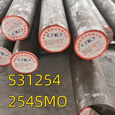 UNS S31254 Avesta 254SMO alliages laminés à chaud F44 Barre ronde en acier inoxydable OD 80 mm