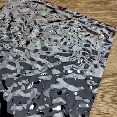 Effets d'ondulation SUS304 201 Effets miroir Vague d'eau Plaque d'acier inoxydable 1.0*1220*2440mm