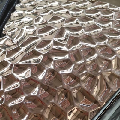 Effets d'ondulation SUS304 201 Effets miroir Vague d'eau Plaque d'acier inoxydable 1.0*1220*2440mm