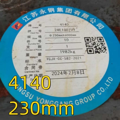 AISI 4140 Scm440 42CrMo4 1.7225 QT Barre ronde en alliage d'acier forgé laminé à chaud OD 290mm