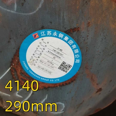 AISI 4140 Scm440 42CrMo4 1.7225 QT Barre ronde en alliage d'acier forgé laminé à chaud OD 290mm