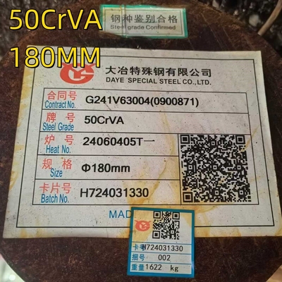 Acier à ressorts forgé ASTM AISI 6150 51CRV4 Sup10 50crva Barre ronde en acier allié 180MM