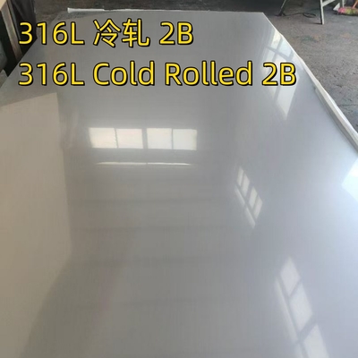 Tôle d'acier inoxydable SUS 316L laminée à froid 1,5 mm x 2000 mm x 3000 mm