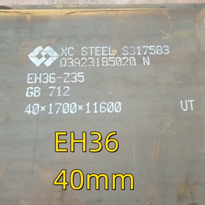 CCS BV ABS EH36 Hot Rolled High-Strength Shipbuilding Steel Plate Impact Force At -40 °C With Anti-Rust Painting