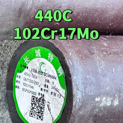 Matériau en acier inoxydable DIN 1.4125 X105CrMo17 Barre ronde laminée à chaud AISI 440C SUS440C