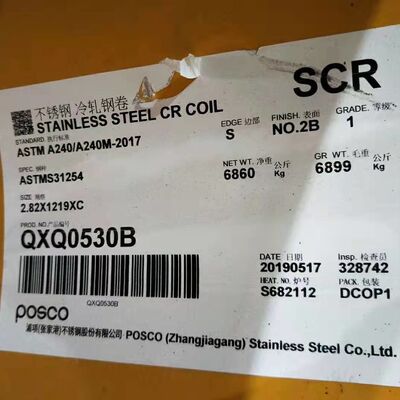 S31254 254 SMO Plaque en acier inoxydable laminée à chaud F44 SA240 UNS S31254 Plaque 3,0*1219*2438 mm