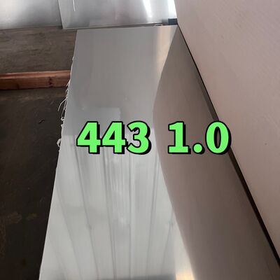 ASTM A240 tôle en acier inoxydable laminée à froid SUS443 UNS S44330 DIN1.4611 X2CrTi21 1,2*1220 mm