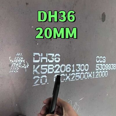 DH36 Plaque d'acier de construction navale avec résistance à la traction de 355 MPa et plaque d'acier structurelle de coque testée par choc