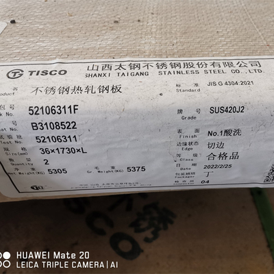 30Cr13/ EN 1.4028 / DIN X30Cr13 / JIS SUS 420J2 Plaque en acier inoxydable pour instruments chirurgicaux
